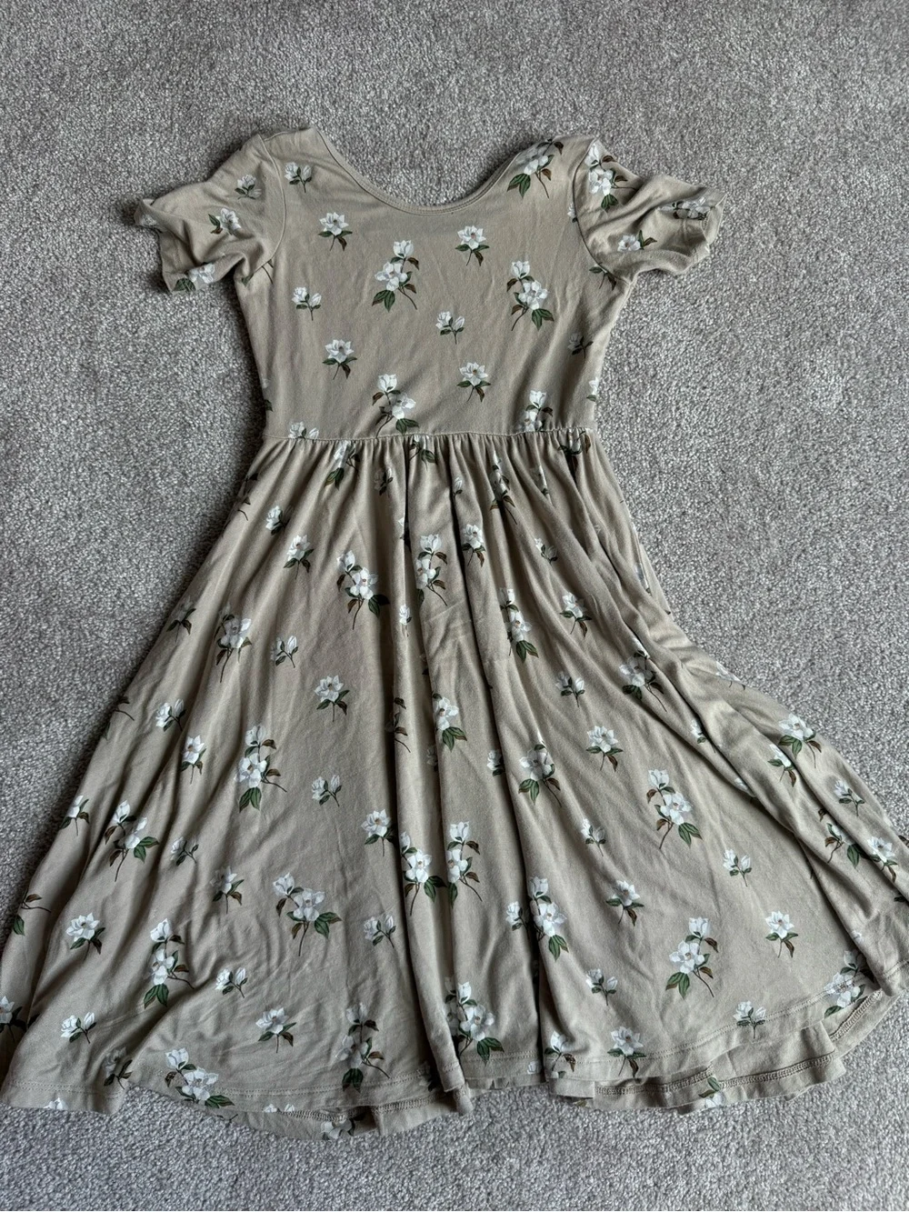 Kyte BABY magnolia print Beige Floral Twirl Dress